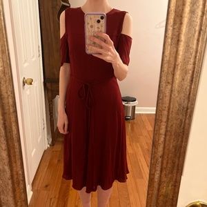 MOVING SALE Morgane Le Fay Silk Cold Shoulder Adjustable Dress